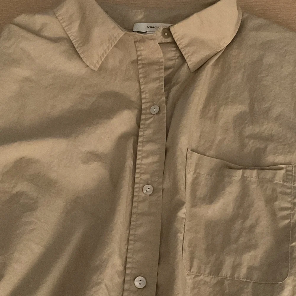 Vince Beige Collared short-sleeved Shirt 100% cotton - Picture 2 of 7